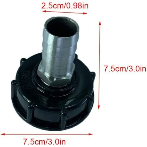 AOUGO Conteneur IBC 25mm Adaptateurs De Vanne De Robinet De Vidange Raccords Réservoir Portable Domestique Connecteurs De Tuyau D'arrosage En Plastique 4 AOUGO Conteneur IBC 25mm Adaptateurs De Vanne De Robinet De Vidange Raccords Réservoir Portable Domestique Connecteurs De Tuyau D'arrosage En Plastique – Image 2