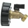 AOUGO Robinet De Réservoir IBC, Adaptateur De Réservoir Fourre-Tout IBC Connecteur De Tuyau De Vidange à Filetage Mâle G3/4 Pièce De Raccord D'outil De Vanne De Robinet De Tuyau En Laiton