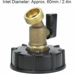 AOUGO Robinet De Réservoir IBC, Adaptateur De Réservoir Fourre-Tout IBC Connecteur De Tuyau De Vidange à Filetage Mâle G3/4 Pièce De Raccord D'outil De Vanne De Robinet De Tuyau En Laiton -Promos Recuperation Magasin 60281812 4