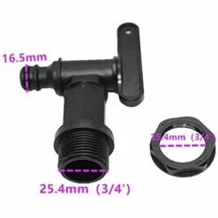 AOUGO Robinet Cuve 1000l Plastique,Adaptateur De Boîte De Rangement D'eau IBC,Adaptateur Robinet Tuyau Arrosage,pour Recuperateur Eau De Pluie, Réservoir De Carburant (Plastique) -Promos Recuperation Magasin 60281873 3