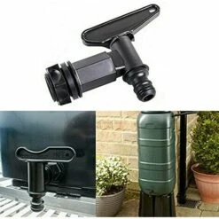 AOUGO Robinet Cuve 1000l Plastique,Adaptateur De Boîte De Rangement D'eau IBC,Adaptateur Robinet Tuyau Arrosage,pour Recuperateur Eau De Pluie, Réservoir De Carburant (Plastique) -Promos Recuperation Magasin 60281873 4