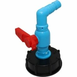 AOUGO Raccord Avec Vanne S60x6 Réservoir Adpater De Vidange Robinet Rotatif 4,92 X 2,95 X 2,83 Pouces Pour IBC Réservoir