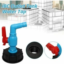 AOUGO Raccord Avec Vanne S60x6 Réservoir Adpater De Vidange Robinet Rotatif 4,92 X 2,95 X 2,83 Pouces Pour IBC Réservoir -Promos Recuperation Magasin 60281885 3
