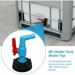 AOUGO Raccord Avec Vanne S60x6 Réservoir Adpater De Vidange Robinet Rotatif 4,92 X 2,95 X 2,83 Pouces Pour IBC Réservoir -Promos Recuperation Magasin 60281885 4