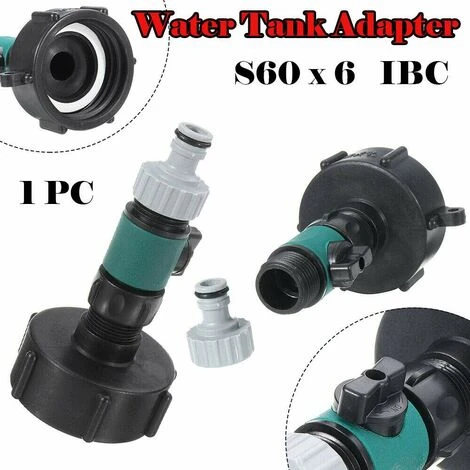 TOPHOMER S60X6 Adaptateur Pour Tuyau D'eau IBC,Connecteur Pour R¨¦servoir D'eau De Jardin IBC Avec Robinet Pour Irrigation Agricole,Jardin, Balcon Pour Huile, Carburant, Eau 4 TOPHOMER S60X6 Adaptateur Pour Tuyau D'eau IBC,Connecteur Pour R¨¦servoir D'eau De Jardin IBC Avec Robinet Pour Irrigation Agricole,Jardin, Balcon Pour Huile, Carburant, Eau – Image 2