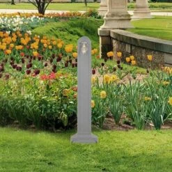 FIMEI Réservoir De Jardin Avec Robinet Gris Clair Aspect De Pierre