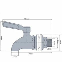 LTS FAFA Robinet De Rechange Pour Distributeur De Boissons, Robinet En Acier Inoxydable Feuille De Chêne Poli, Robinet De Rechange Pour Distributeur -Promos Recuperation Magasin 61251257 5