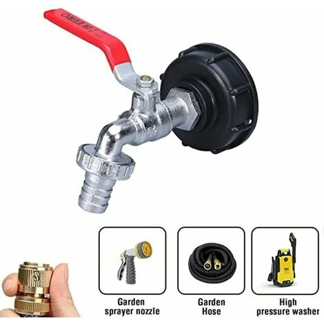 SINCèREETALI Adaptateur De Réservoir De Robinet IBC Double Pluie 1/2' Filetage Grossier En Alliage PP, Fabrication De Robinets 4 SINCèREETALI Adaptateur De Réservoir De Robinet IBC Double Pluie 1/2' Filetage Grossier En Alliage PP, Fabrication De Robinets – Image 2