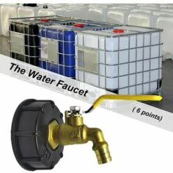 SINCèREETALI Pour IBC Adaptateur De Cuve Robinet Sortie Raccord Vanne Robinet Raccords De Tuyau D'arrosag Convient Aux Réservoirs De Stockage Pour IBC De 600/1000 L Avec Sortie D'eau De 3/4 Pouce. -Promos Recuperation Magasin 63819113 3
