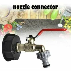 Cisea Robinet Cuve 1000L Avec Adaptateur Robinet Tuyau Arrosage, S60X6 IBC Raccord Robinet, Robinet De Jardin Pour Recuperateur Eau De Pluie (Adaptateur En Plastique 1/2") -Promos Recuperation Magasin 63920770 3