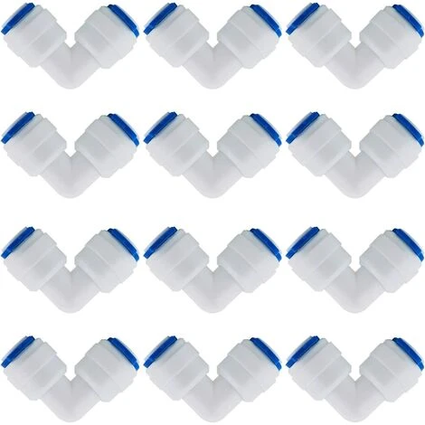 AOUGO 12 Pcs Accessoires De Filtre à Eau RO | Raccord De Buse 1/4 Pouces | 90 Degree Right Angle Fast Docking | Pour Raccorder Les Raccords De Tuyauterie D'eau, Tuyau De Réfrigérateur 3 AOUGO 12 Pcs Accessoires De Filtre à Eau RO | Raccord De Buse 1/4 Pouces | 90 Degree Right Angle Fast Docking | Pour Raccorder Les Raccords De Tuyauterie D'eau, Tuyau De Réfrigérateur