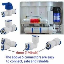 AOUGO 12 Pcs Accessoires De Filtre à Eau RO | Raccord De Buse 1/4 Pouces | 90 Degree Right Angle Fast Docking | Pour Raccorder Les Raccords De Tuyauterie D'eau, Tuyau De Réfrigérateur 11 AOUGO 12 Pcs Accessoires De Filtre à Eau RO | Raccord De Buse 1/4 Pouces | 90 Degree Right Angle Fast Docking | Pour Raccorder Les Raccords De Tuyauterie D'eau, Tuyau De Réfrigérateur -Promos Recuperation Magasin 63966936 5