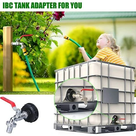 HIASDFLS Robinet Cuve 1000L Recuperateur Eau De Pluie, Adaptateur Réservoir D'eau IBC 1/2' Double Pluie,Robinet En Matériau Alliage Fabriqué PP Filetage Gros 60 Mm 6 HIASDFLS Robinet Cuve 1000L Recuperateur Eau De Pluie, Adaptateur Réservoir D'eau IBC 1/2' Double Pluie,Robinet En Matériau Alliage Fabriqué PP Filetage Gros 60 Mm – Image 4