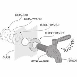 EINEMGELD Robinet De Tonneau,Distributeur De Boissons,Robinet Pour Tonneau De Bière, Robinet Pour Vin - En Acier Inoxydable Et Taille De 12mm 9 EINEMGELD Robinet De Tonneau,Distributeur De Boissons,Robinet Pour Tonneau De Bière, Robinet Pour Vin - En Acier Inoxydable Et Taille De 12mm -Promos Recuperation Magasin 64118823 3