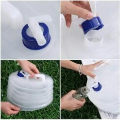 MEZHENG Bidon Pliable Avec Réservoir D'eau Pliable Pour Le Camping, L'escalade, La Survie, 15 L -Promos Recuperation Magasin 64119621 3