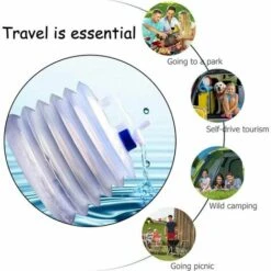 MEZHENG Bidon Pliable Avec Réservoir D'eau Pliable Pour Le Camping, L'escalade, La Survie, 15 L -Promos Recuperation Magasin 64119621 5