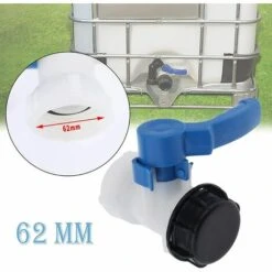 BARES Adaptateur Universel IBC Pour Réservoir D'eau IBC, Réservoir IBC, Robinet IBC 62 Mm, Robinet à Clapet DN40 -Promos Recuperation Magasin 64125849 3