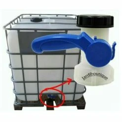 Dontodent Vanne Pour Cuve IBC 1000 Litres 2" / 62 Mm Vanne Papillon Intégrée En Plastique DN40 (62 Mm) -Promos Recuperation Magasin 64176144 2