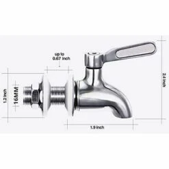 WAVE Remplacement De Robinet De Distributeur De Boissons,Robinet De Tonneau Du Vin Et De La Bière Ou De Boisson En Acier Inoxydable, Inusable,16mm Robinet De Rechange Pour Distributeur 9 WAVE Remplacement De Robinet De Distributeur De Boissons,Robinet De Tonneau Du Vin Et De La Bière Ou De Boisson En Acier Inoxydable, Inusable,16mm Robinet De Rechange Pour Distributeur -Promos Recuperation Magasin 64221176 3