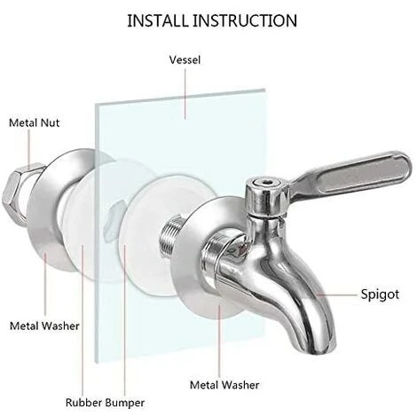 WAVE Remplacement De Robinet De Distributeur De Boissons,Robinet De Tonneau Du Vin Et De La Bière Ou De Boisson En Acier Inoxydable, Inusable,16mm Robinet De Rechange Pour Distributeur 6 WAVE Remplacement De Robinet De Distributeur De Boissons,Robinet De Tonneau Du Vin Et De La Bière Ou De Boisson En Acier Inoxydable, Inusable,16mm Robinet De Rechange Pour Distributeur – Image 4