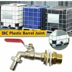 SINCèREETALI Robinet Cuve 1000L,Robinet Recuperateur Eau De Pluie Adaptateur De Cuve 1/2" (13 Mm) Robinet,Adaptateur De Réservoir De Vidange IBC Pour Robinet,Robinet En Laiton Pour IBC (1PCS) -Promos Recuperation Magasin 64242808 3