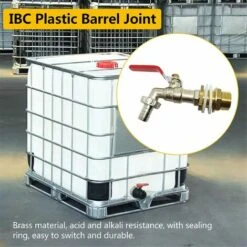 SINCèREETALI Robinet Cuve 1000L,Robinet Recuperateur Eau De Pluie Adaptateur De Cuve 1/2" (13 Mm) Robinet,Adaptateur De Réservoir De Vidange IBC Pour Robinet,Robinet En Laiton Pour IBC (1PCS) -Promos Recuperation Magasin 64242808 4