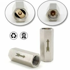 BAICCCF Robinet De Cuve De Récupération D'eau Clapet Anti-retour 2 Pièces 1/4 Pouces Clapet Anti-retour à Air Hexagonal, Clapet Anti-retour Unidirectionnel, Pour Réservoir Sous Pression De Chaudière, Argent -Promos Recuperation Magasin 64771346 4