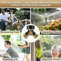 BAICCCF Robinet De Cuve De Récupération D'eau Connecteur En Y, Connecteur De Tuyau, Robinet De Machine à Laver Double, Distributeur En Y à 2 Voies, 3/4 Pouces Pour Connecter 2 Appareils, Pour Robinet De Jardin, Fo 9 BAICCCF Robinet De Cuve De Récupération D'eau Connecteur En Y, Connecteur De Tuyau, Robinet De Machine à Laver Double, Distributeur En Y à 2 Voies, 3/4 Pouces Pour Connecter 2 Appareils, Pour Robinet De Jardin, Fo -Promos Recuperation Magasin 64771352 3