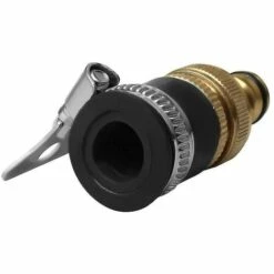 BAICCCF Robinet De Cuve De Récupération D'eau Connecteur De Robinet Rond, Connecteurs De Tuyau En Laiton De Diamètre Adaptateur Universel De Robinet De Tuyau D'arrosage, Or + Noir -Promos Recuperation Magasin 64771364 5