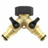 BAICCCF Robinet De Cuve De Récupération D'eau Connecteur En Y Pour Tuyau D'arrivée D'eau (2 Voies Pour Tuyau D'arrivée, Laiton 26,9 Mm (3/4"), Collecteur En Y -Promos Recuperation Magasin 64771385 1
