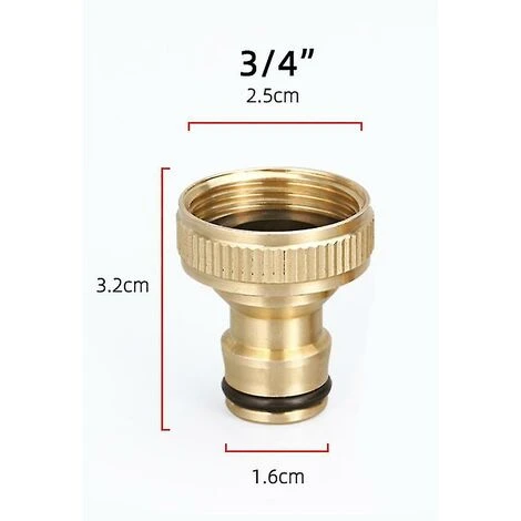 BAICCCF Robinet De Cuve De Récupération D'eau Connecteur De Robinet Avec Filetage G3/4 Pouces, Connecteur De Robinet Pour Un Débit D'eau élevé, Matériau En Cuivre Pur, Or, 2 Pièces 4 BAICCCF Robinet De Cuve De Récupération D'eau Connecteur De Robinet Avec Filetage G3/4 Pouces, Connecteur De Robinet Pour Un Débit D'eau élevé, Matériau En Cuivre Pur, Or, 2 Pièces – Image 2