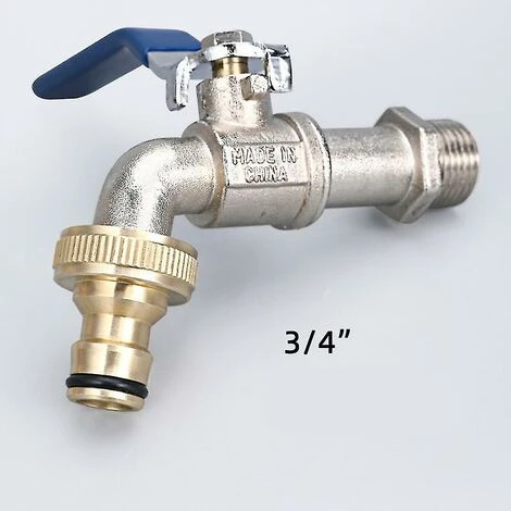 BAICCCF Robinet De Cuve De Récupération D'eau Connecteur De Robinet Avec Filetage G3/4 Pouces, Connecteur De Robinet Pour Un Débit D'eau élevé, Matériau En Cuivre Pur, Or, 2 Pièces 6 BAICCCF Robinet De Cuve De Récupération D'eau Connecteur De Robinet Avec Filetage G3/4 Pouces, Connecteur De Robinet Pour Un Débit D'eau élevé, Matériau En Cuivre Pur, Or, 2 Pièces – Image 4