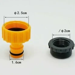 BAICCCF Robinet De Cuve De Récupération D'eau Lot De 2 Adaptateurs De Robinet Fileté En Plastique Bsp 2 En 1 Pour Tuyau De Robinet -Promos Recuperation Magasin 64771425 3