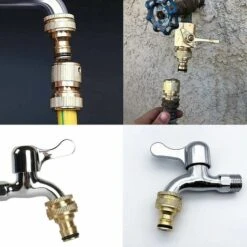 BAICCCF Autres Accessoires De Robinetterie Connecteur De Robinet De Jardin En Laiton 2 Pièces, Accessoires De Connecteur De Tuyau D'arrosage Connecteur De Tuyau D'eau De 3/4 Pouces, Adapté Au Robinet De Tuyau D'arrosage, La -Promos Recuperation Magasin 64771434 4