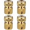 BAICCCF Autres Accessoires De Robinetterie 4 Connecteurs Rapides De Tuyau D'arrosage En Laiton, Connecteurs Rapides De Tuyau D'arrosage à Connecteur Rapide