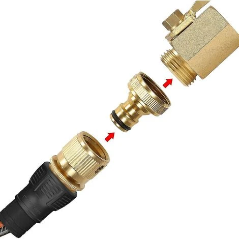 BAICCCF Robinet De Cuve De Récupération D'eau Tuyau D'arrosage Raccord Rapide Tuyau D'arrosage Extensible Connecteur Adaptateur Mâle à Femelle Pour Robinet Et Jet, 2 Ensembles 6 BAICCCF Robinet De Cuve De Récupération D'eau Tuyau D'arrosage Raccord Rapide Tuyau D'arrosage Extensible Connecteur Adaptateur Mâle à Femelle Pour Robinet Et Jet, 2 Ensembles – Image 4
