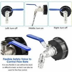 LLOVE Adaptateur De Réservoir De Vidange IBC S60x6 Vanne Robinet 3/4'' Adaptateur De Robinet De Réservoir IBC Adaptateur De Cuve Adaptateur De Réservoir D'eau Robinet à Boisseau Sphérique 11 LLOVE Adaptateur De Réservoir De Vidange IBC S60x6 Vanne Robinet 3/4'' Adaptateur De Robinet De Réservoir IBC Adaptateur De Cuve Adaptateur De Réservoir D'eau Robinet à Boisseau Sphérique -Promos Recuperation Magasin 64870275 5
