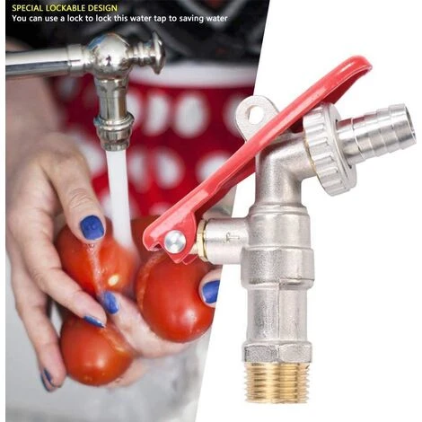 LLOVE Outil De Jardin En Plein Air De Robinet Verrouillable De Robinet Deau De Fil En Laiton 4 LLOVE Outil De Jardin En Plein Air De Robinet Verrouillable De Robinet Deau De Fil En Laiton – Image 2