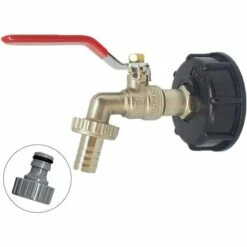 LLOVE Adaptateur IBC 1000 L Adaptateur De Réservoir IBC Adaptateur De Réservoir S60X6 Pour Robinet De Jardin En Laiton 1,27 Cm Raccord De Tuyau D'huile Carburant -Promos Recuperation Magasin 64870405 5