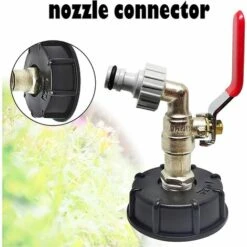 LLOVE Robinet Cuve 1000L Robinet Recuperateur Eau De Pluie, Adaptateur De Réservoir D'eau IBC 1/2" Double Robinet Recuperateur Eau De Pluie,Robinet En Laiton Fabriqué En PP Filetage Gros 60 Mm (2pcs) -Promos Recuperation Magasin 64870426 3