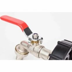 LLOVE Robinet Cuve 1000L Robinet Recuperateur Eau De Pluie, Adaptateur De Réservoir D'eau IBC 1/2" Double Robinet Recuperateur Eau De Pluie,Robinet En Laiton Fabriqué En PP Filetage Gros 60 Mm (2pcs) -Promos Recuperation Magasin 64870426 5