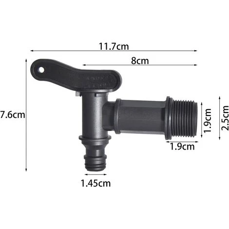 MèREÉTERNEL Robinet Cuve Plastique,Adaptateur De Boîte De Rangement D'eau IBC,Adaptateur Robinet Tuyau Arrosage,pour Recuperateur Eau De Pluie, Avec Joint, Contre-écrou Et Raccord De Robinet, 3/4" (1PCS) Ternel 4 MèREÉTERNEL Robinet Cuve Plastique,Adaptateur De Boîte De Rangement D'eau IBC,Adaptateur Robinet Tuyau Arrosage,pour Recuperateur Eau De Pluie, Avec Joint, Contre-écrou Et Raccord De Robinet, 3/4" (1PCS) Ternel – Image 2