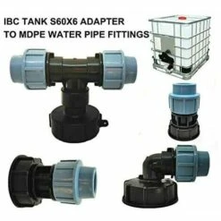 KAEJYIUT Adaptateur De Réservoir, Réservoir D'eau IBC S60X6 Avec Connecteur En Polyéthylène MDPE De 25 Mm, Compatible Avec Les Conteneurs IBC Standard Britanniques Et Européens -Promos Recuperation Magasin 65853261 3