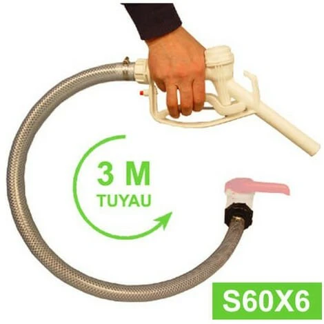 MULTICUVES Kit Vidange Cuve Eau 1000 L S60X6 - Tuyau 3 M + Pistolet 3 MULTICUVES Kit Vidange Cuve Eau 1000 L S60X6 - Tuyau 3 M + Pistolet