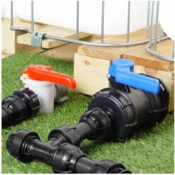 MULTICUVES Kit Raccordement 2 Cuves Eau 1000 L - S60X6 / S100X8 -Promos Recuperation Magasin 6591790 2