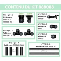 MULTICUVES Kit Raccordement 2 Cuves Eau 1000 L - S60X6 / S100X8 -Promos Recuperation Magasin 6591790 4