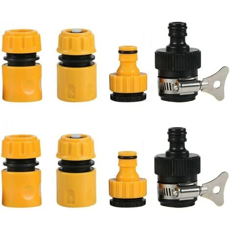 Deckon Jeu De Raccords Pour Tuyaux De Jardin En Plastique Y Compris Connecteur à Dégagement Rapide Raccord De Robinet à Raccord Fileté 1/2 '' 3/4 'et Connecteur De Robinet Rond Pour Jardin Et Maison 3 Deckon Jeu De Raccords Pour Tuyaux De Jardin En Plastique Y Compris Connecteur à Dégagement Rapide Raccord De Robinet à Raccord Fileté 1/2 '' 3/4 'et Connecteur De Robinet Rond Pour Jardin Et Maison