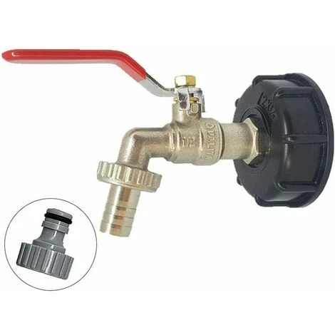 JOORRT Adaptateur IBC 1000L Adaptateur De Réservoir IBC Adaptateur De Réservoir S60X6 Robinet De Jardin En Laiton 1.27cm Raccord De Tuyau De Mazout 5 JOORRT Adaptateur IBC 1000L Adaptateur De Réservoir IBC Adaptateur De Réservoir S60X6 Robinet De Jardin En Laiton 1.27cm Raccord De Tuyau De Mazout – Image 3