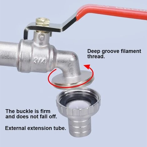 LADACèE Adaptateur De Réservoir IBC Connecteur à Filetage 1/2", Robinet Cuve 1000L Robinet Recuperateur Eau De Pluie, Robinet Sortie Raccord Vanne Robinet Raccords De Tuyau D'arrosag 5 LADACèE Adaptateur De Réservoir IBC Connecteur à Filetage 1/2", Robinet Cuve 1000L Robinet Recuperateur Eau De Pluie, Robinet Sortie Raccord Vanne Robinet Raccords De Tuyau D'arrosag – Image 3