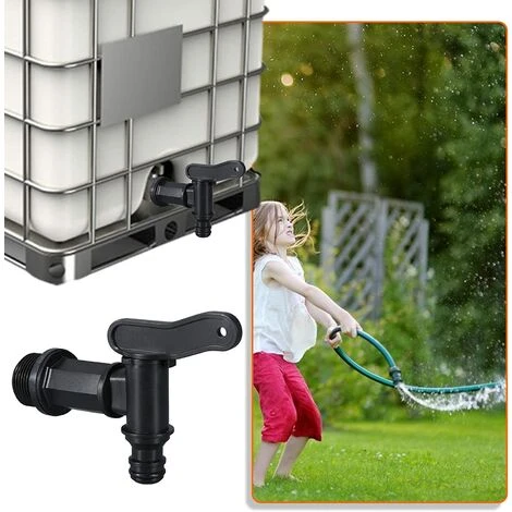 YEURIé Robinet Cuve Plastique,Adaptateur De Boîte De Rangement D'eau IBC,Adaptateur Robinet Tuyau Arrosage,pour Recuperateur Eau De Pluie, Recuperateur D Eau De Pluie, 3/4" 5 YEURIé Robinet Cuve Plastique,Adaptateur De Boîte De Rangement D'eau IBC,Adaptateur Robinet Tuyau Arrosage,pour Recuperateur Eau De Pluie, Recuperateur D Eau De Pluie, 3/4" – Image 3